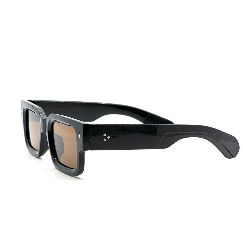 Chunky Square Frame Sunglasses Fashion Eyewear Brown Men Classic Style Hip Hop‎